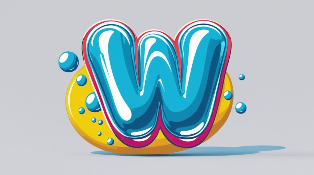 Bubble Letter W